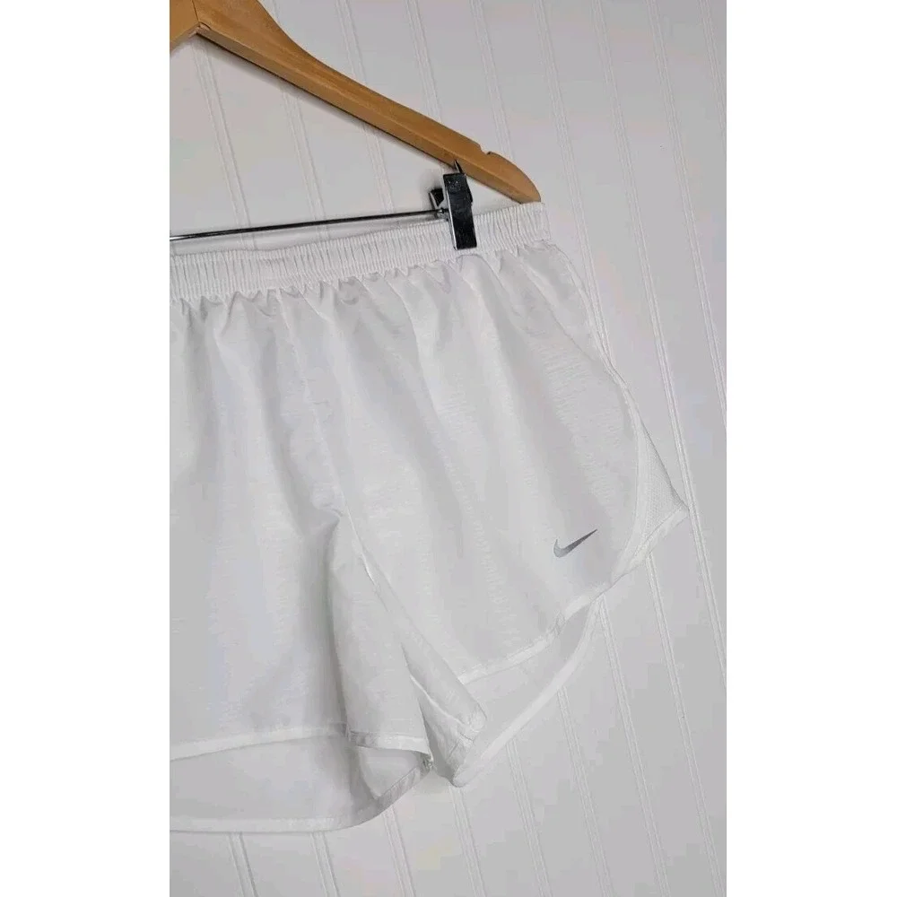 Nike Dri-Fit Lined Running Athletic Shorts Women's Size Large White